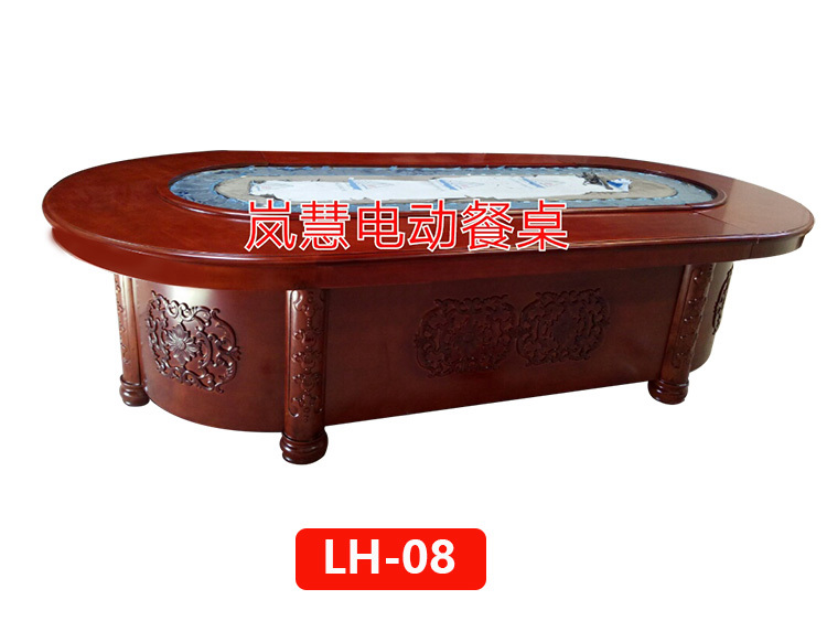 自助火锅传菜设备餐桌批发 自助火锅传菜设备餐桌椭圆形电动餐桌厂报价