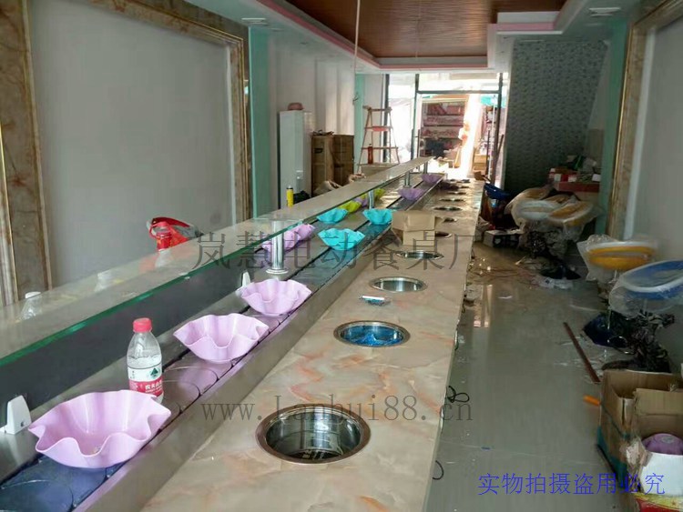 生产加盟全国回转火锅 回转火锅传送带生产厂家