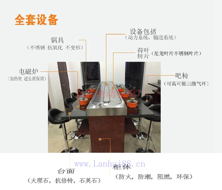 厂家直销全套回转火锅设备 近的回转火锅设备价格多少钱一套