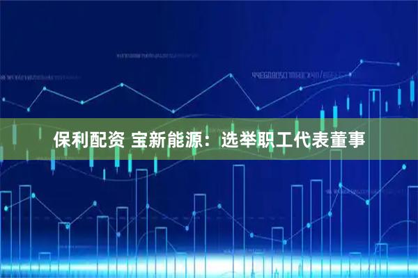 保利配资 宝新能源:选举职工代表董事